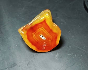Jelly Orange Red Tumbled Banded Oregon Carnelian Agate