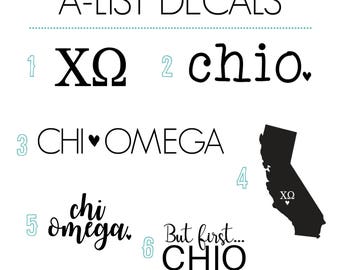 Chi omega stickers | Etsy