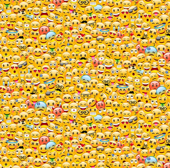 Packed Emoji Fabric 21840-52 You Choose Size Northcott