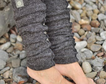 Leg Cuffs Gaiters *Catori* - Spirit - Grey - Overlock - Angora - Jersey - Winter - Autumn - Wool - Psyfashion - Streetwear - warm - Festival