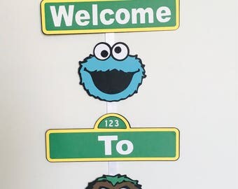 Personalized Sesame Street Sign Template
