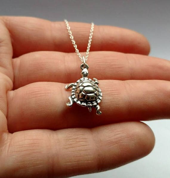 Genuine Solid .925 Sterling Silver Turtle Charm small Tortoise