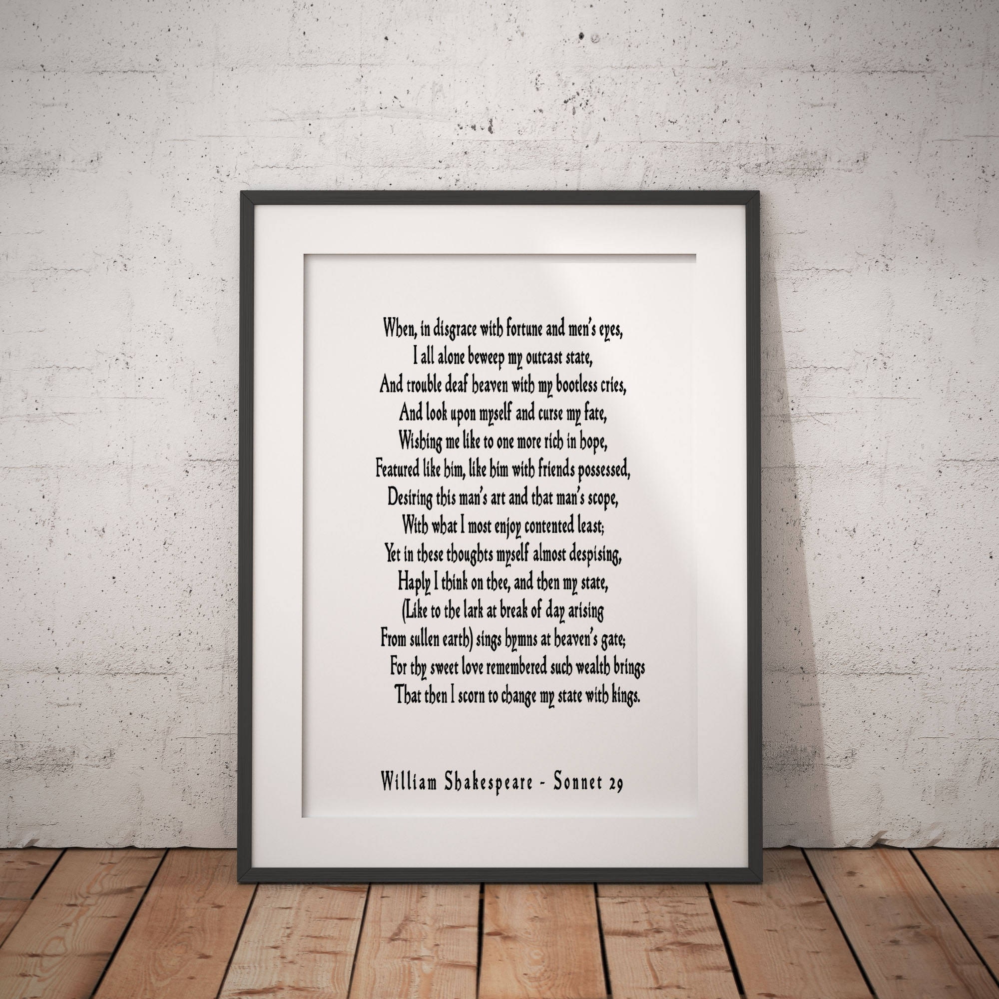 Bedroom Decor Love Poem Shakespeare Quote Shakespeare Wall