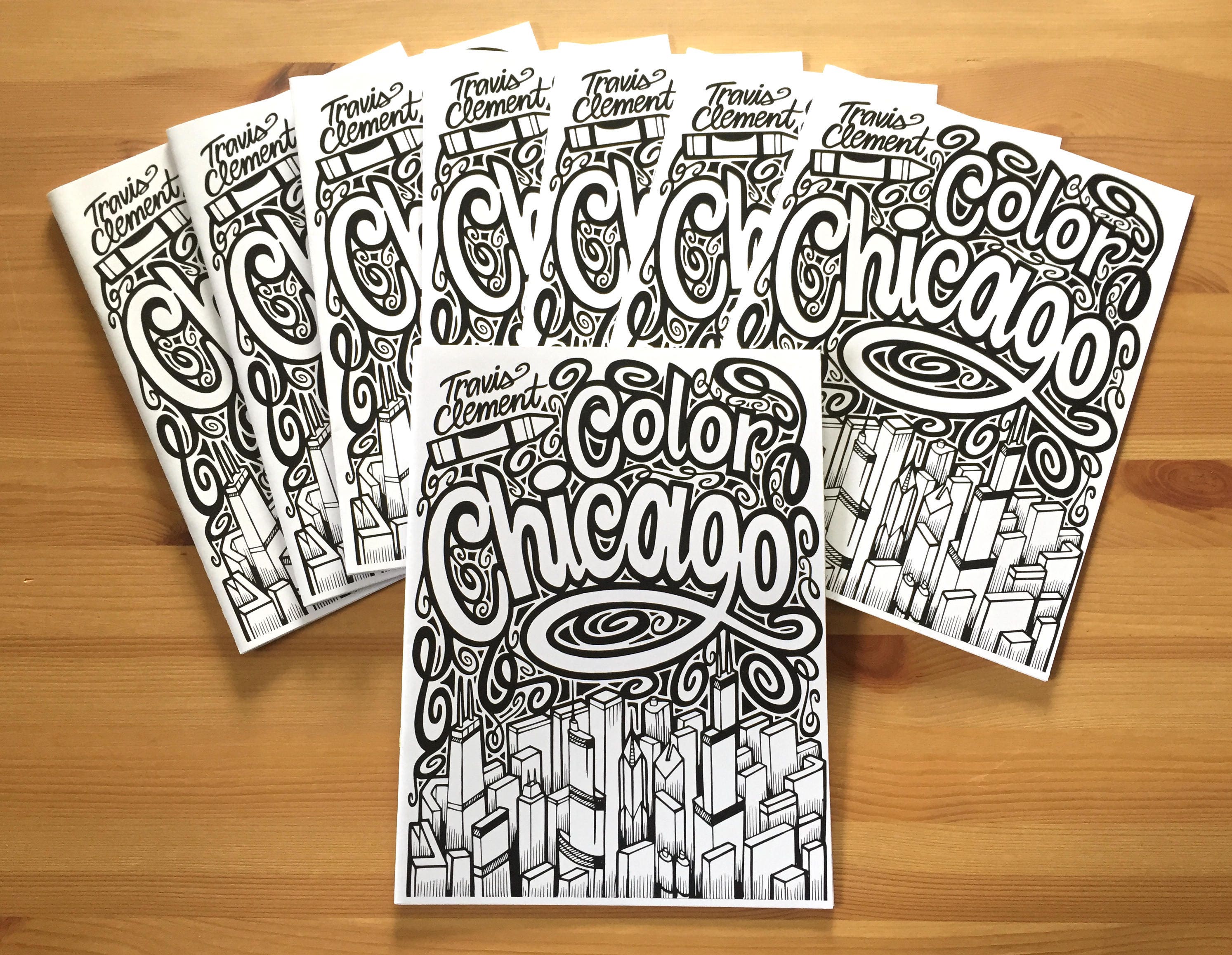 Chicago Coloring Book Children's Color Gift Architecture