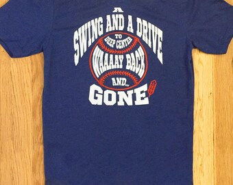 Cleveland Indians T-shirt, Tribe, A Swing and a Drive, Home run, Tom Hamilton, Baseball, Gift for him, Gift for her