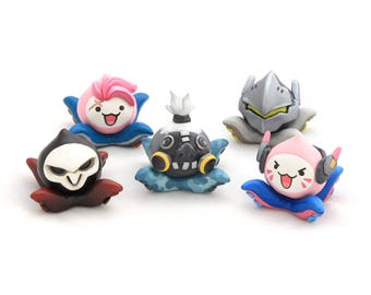 Overwatch Costumed Pachimari - Roadhog - OOAK Sculptures