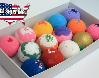 14 Bath bombs premium FREE SHIPPING gift set of bath bomb like lush dry skin 2.5 oz