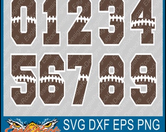 Football Numbers| SVG| DXF| EPS| Png Cut File| Silhouette| Sports Numbers| Football Mom| Vinyl Cut File| Digital Download