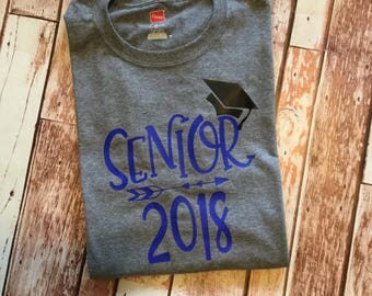 FREE SHIPPING!!! Senior 2018 in School Colors