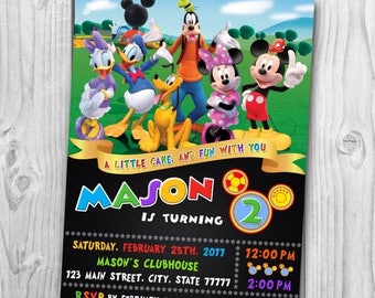 Mickey Mouse Clubhouse Invitation - Mickey Mouse Clubhouse Birthday Party - Mickey Mouse Clubhouse Printable