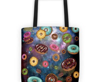 Fun, Funky, DONUT GALAXY Tote Bag