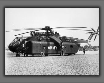 Poster, Many Sizes Available; U.S. Army Sikorsky Ych-54A Ch-54 Tarhe Helicopter Vietnam War 1966