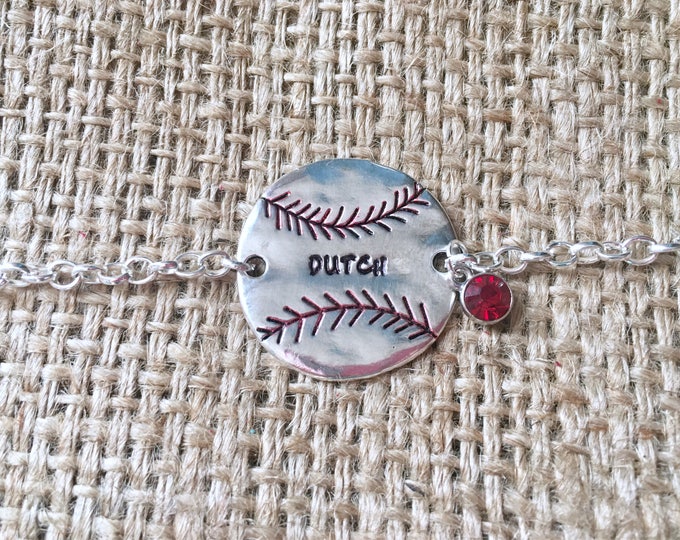 Baseball Bracelet, Custom Team Bracelet, Team Mom Bracelet, Baseball Mom Jewelry, Team Name Bracelet, Custom Mom Bracelet, Name Bracelet