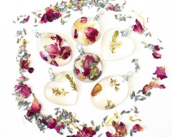 Wildflower Necklaces, Rose Petals, Lavender, Flower Child, Hippie Style, Hippie Necklace, Gypsy Style