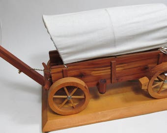 Western Covered Wagon Lamp Conestoga Wagon 1980s Works