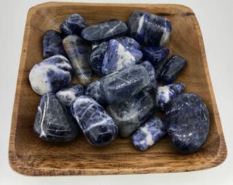 Sodalite Tumbled - Tumbled Sodalite - Throat Chakra - Focus - 5th Chakra - Reiki - Energy Healing
