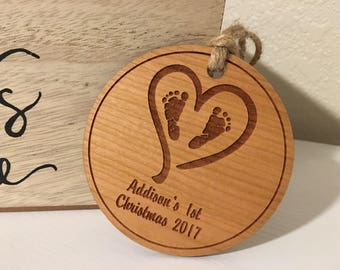 Baby's First Christmas Ornament | Babys Christmas Ornament | Newborn Ornament | Baby Ornament Personalized |Babies First Christmas Ornament