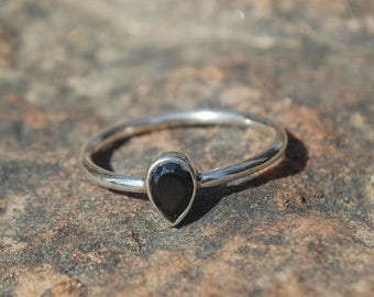 On Sale Natural Black Onyx Ring - Gemstone Ring - Gemstone Jewelry - Handmade Jewelry