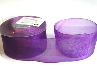 1 m 40mm purple organza Ribbon