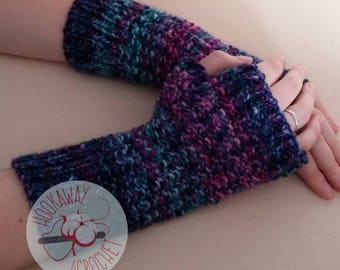 Knitted fingerless gloves, fingerles gloves, handknit gloves, knitted gloves, chunky gloves, thick gloves, hand knitted gloves