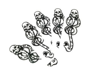 Temporary tattoo Death Eaters Harry Potter Inspired Black Mark temporary tattoo Death Eaters