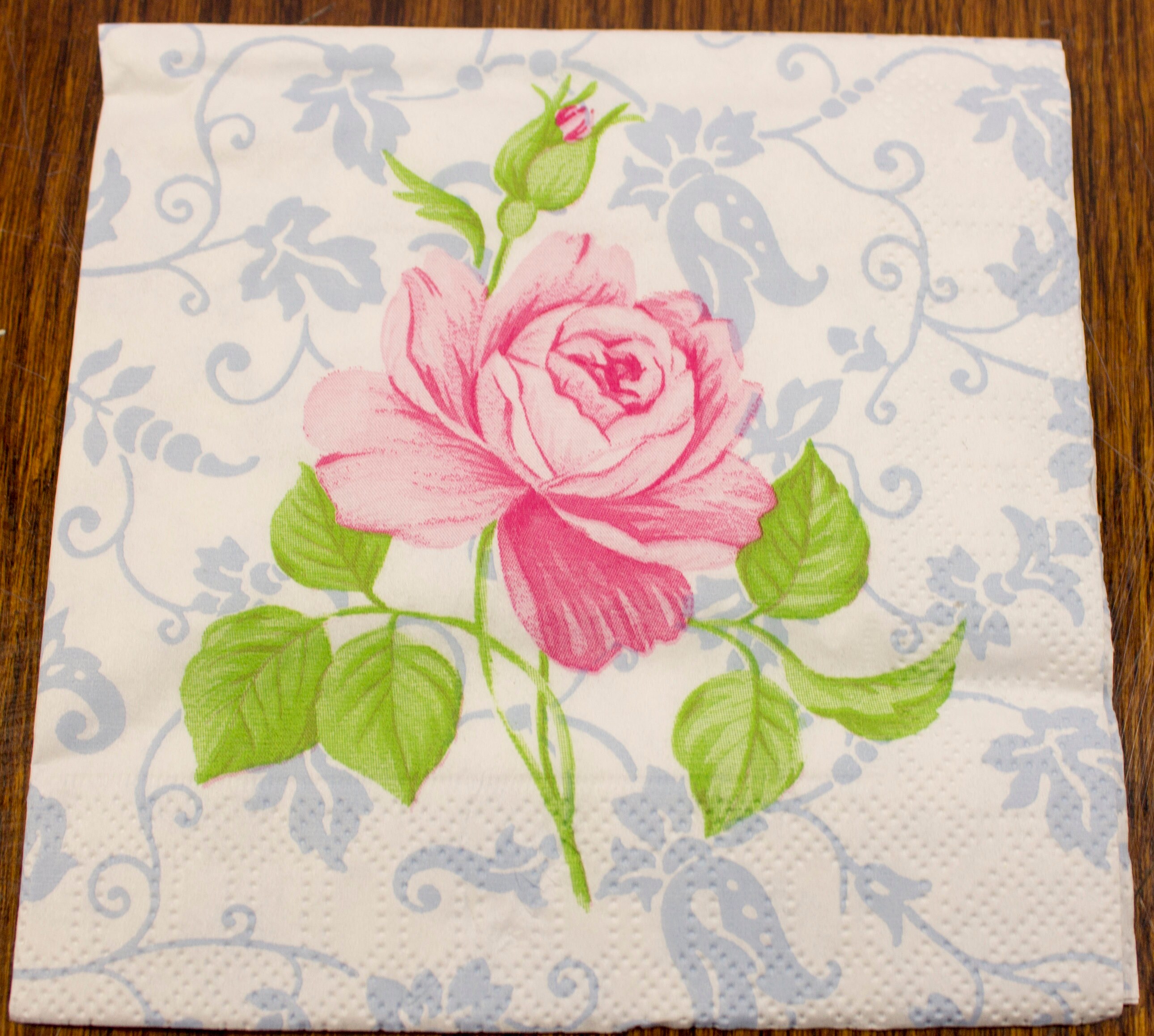 Decoupage napkin Paper napkins vintage style shabby chic roses floral