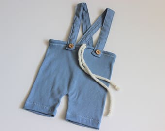 Baby Boy Romper, blue baby shorts, Newborn Outfit, Vintage Baby Romper, Baby Boy Shorts, Baby overalls, Baby Suspenders, Blue Shorties