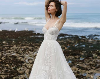 Wedding dress LAREIN, wedding dresses, long sleeve wedding dress, bridal dress, lace wedding dress