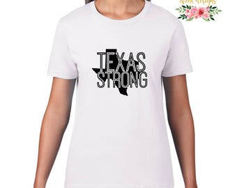 Texas Strong Shirt, Unisex Lightweight T-Shirt, Hurricane Harvey, Texas Love, Hurricane Relief, State Love, PRE ORDER