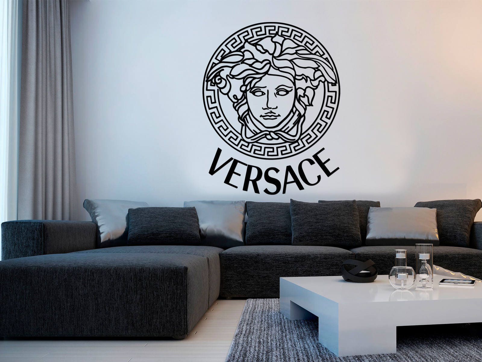 Wall stickers Vinyl decal Versace Medusa 100x100cm