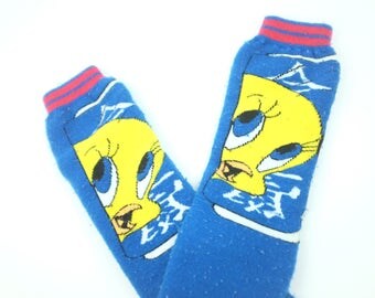 Vintage Tweety Bird Warner Bros Cartoon Character High Socks - Looney Tunes