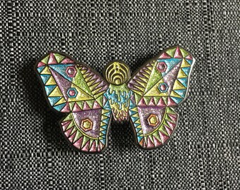 GLITTER Bassnectar Butterfly Hat Pin- Bassnectar accessories, festival accessories, hat pins, basshead, lorin, Bassnectar hat pins