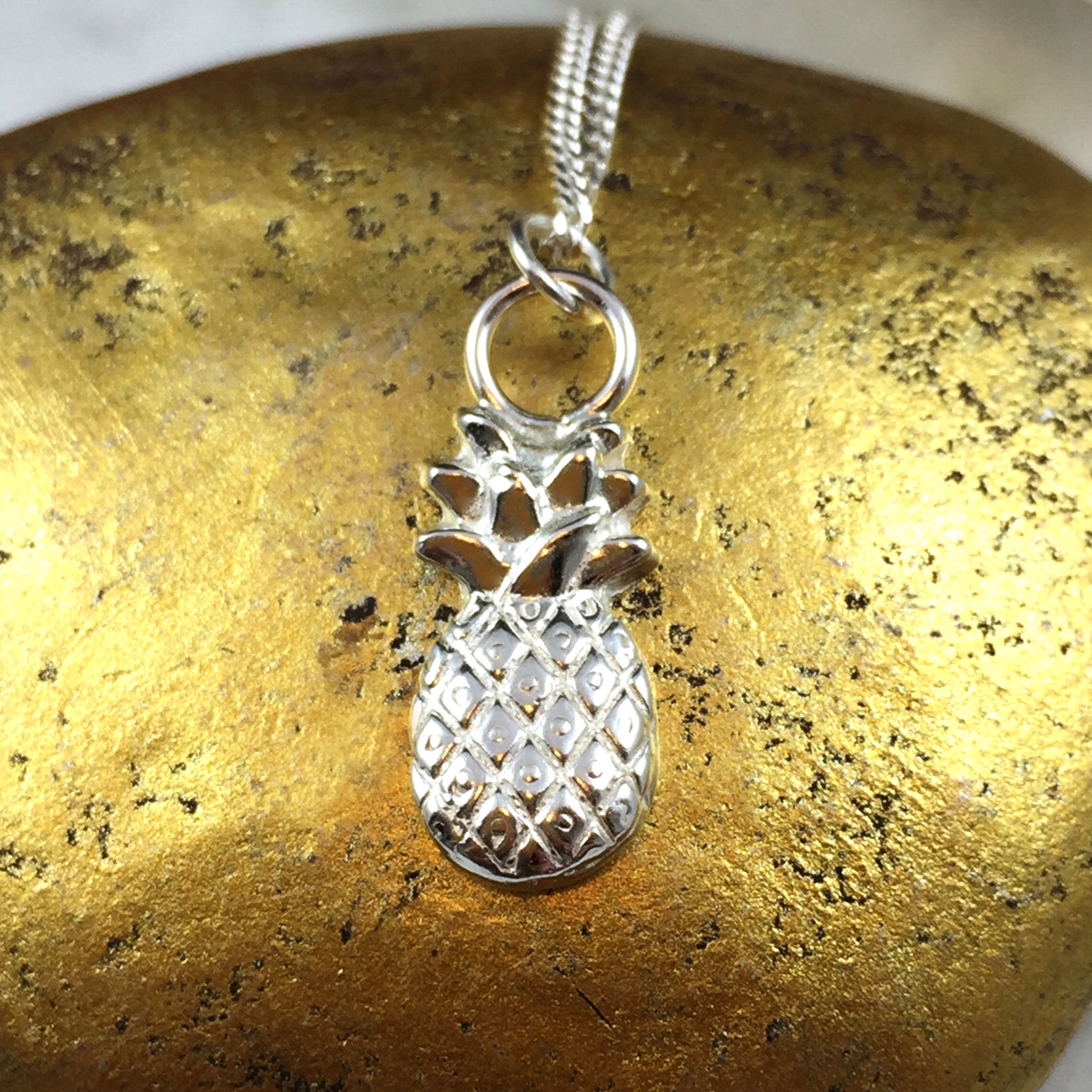 Pineapple Necklace Gold Pineapple Necklace Pineapple Charm