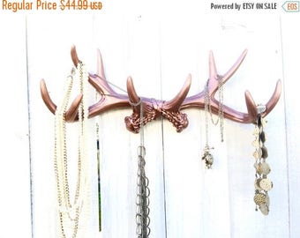 ON SALE Faux Deer Antler Decor - Headband Holder Organizer - Hunting Nursery Decor - Necklace Organizer - Faux Taxidermy - Wall Necklace Hol