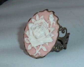 bague victorienne camée rose fleuri fleurs rose cameo ring tattoo tatouage inked girl gothique gothic goth pinup rockabilly