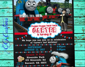 Thomas Train Invitations/ Thomas Invitation/ Thomas Train Birthday/ Thomas Train Party/ Thomas Card/ Thomas Invite/ Thomas Invitation