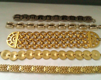 collection of 5 vintage bracelets