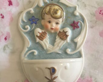 Vintage 1970's Goebel Holy Water Font - Angel - Rob 423 - W Germany