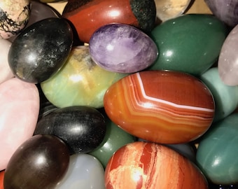 Clearance INDIVIDUAL Yoni Eggs, Slight Imperfections, Large, Medium, Small, Drilled & Undrilled, Assortment of Gemstones, SALE