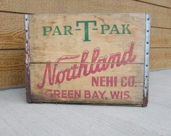 Vintage "Par-T-Pak Northland" wooden crate