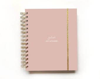 2018 personalized planner custom 2018 planner agenda student calendar 2018 weekly planner 2018 monthly planner graduation gift hard cover