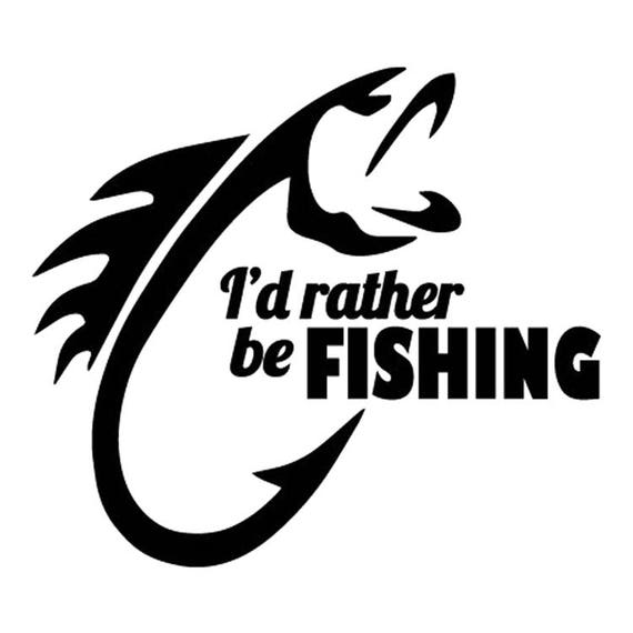 Download I'd Rather Be Fishing Sticker Vinyl Decal fisherman