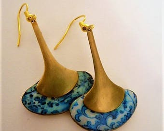 Earrings "faience China"