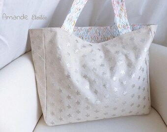 Bag to make Bright Stars x Ikat - silver glitter - Amande Etoilée stars