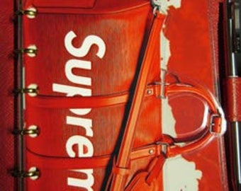 Handmade, Laminated, Louis Vuitton Supreme X, Dimensional Full Size Dashboard to fit your Agendas/Planners/Organizers