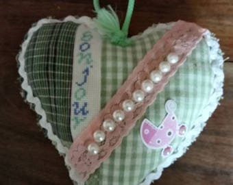 hearts baby quilt fabric