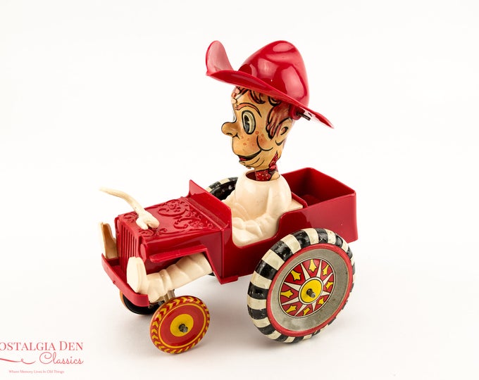 Vintage Marx Tin Toy | Sheriff Sam And His Whoopee Car | Marx Toy Car | Working Condition With Box