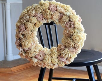 Dry Peony Wreath | Dried Floral Wreath | Dried Flower Door Wreath | Fall Wreath | Floral Wreath Door | Dried Flower Wreath | Dry Wreath