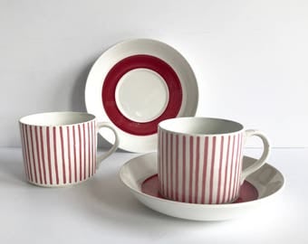 Rorstrand Kadett x2 RARE coffee cup and saucer/ Scandinavian classic collectible Sweden/ great with Gustavsberg Tea Red /Mid Century Modern