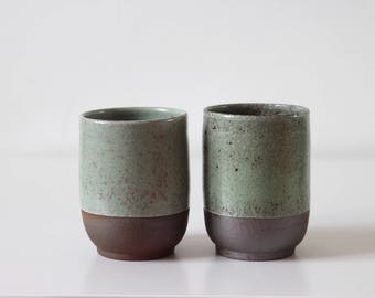 Cup // green // ceramic // stoneware